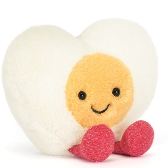 Jellycat Other - Jellycat Amuseables Heart Boiled Egg 4.7x4.7x2.4" Soft & Plush BNWT Authentic